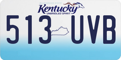 KY license plate 513UVB