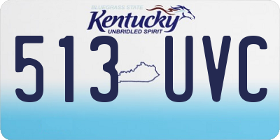 KY license plate 513UVC