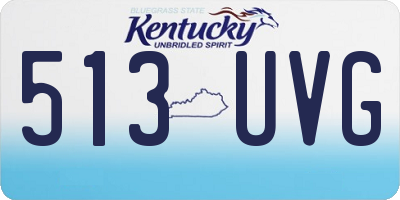 KY license plate 513UVG