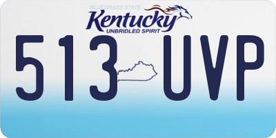 KY license plate 513UVP