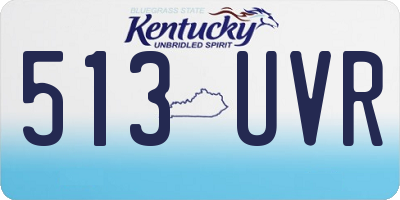 KY license plate 513UVR