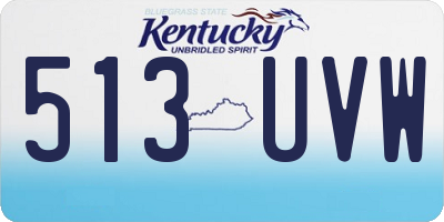 KY license plate 513UVW