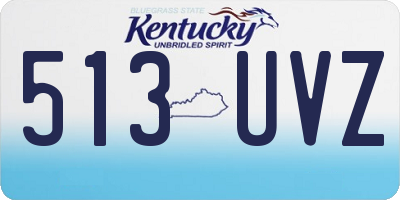 KY license plate 513UVZ
