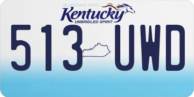 KY license plate 513UWD