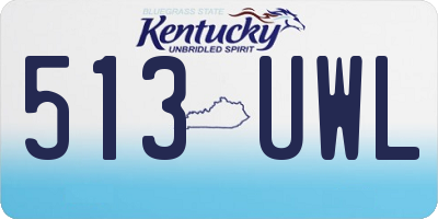 KY license plate 513UWL