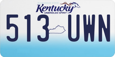 KY license plate 513UWN