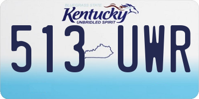 KY license plate 513UWR