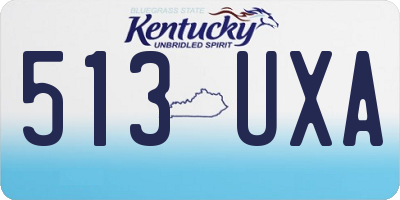 KY license plate 513UXA