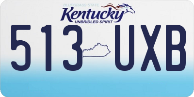 KY license plate 513UXB