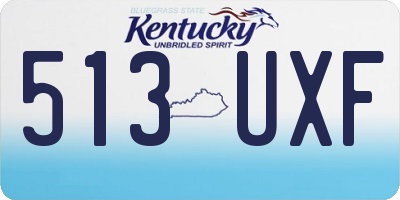 KY license plate 513UXF