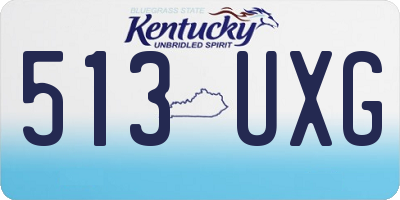 KY license plate 513UXG