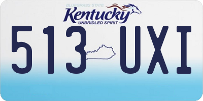 KY license plate 513UXI