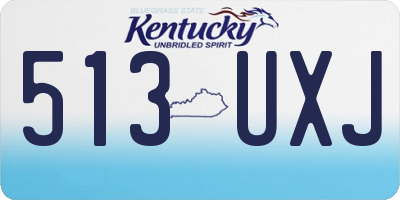 KY license plate 513UXJ