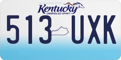 KY license plate 513UXK