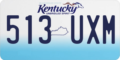 KY license plate 513UXM