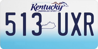 KY license plate 513UXR