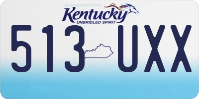 KY license plate 513UXX