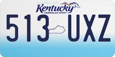 KY license plate 513UXZ