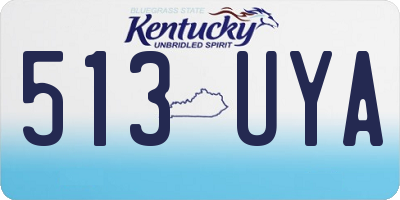 KY license plate 513UYA
