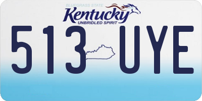 KY license plate 513UYE