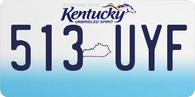 KY license plate 513UYF