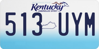 KY license plate 513UYM