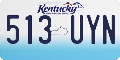 KY license plate 513UYN