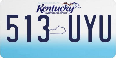 KY license plate 513UYU