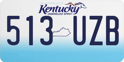 KY license plate 513UZB