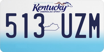 KY license plate 513UZM