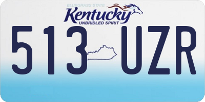 KY license plate 513UZR