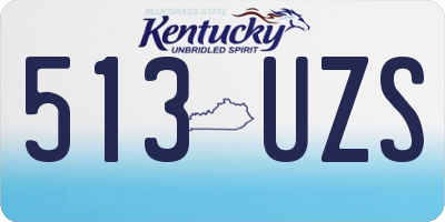 KY license plate 513UZS
