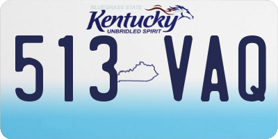 KY license plate 513VAQ