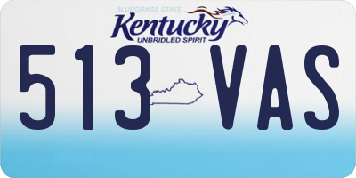 KY license plate 513VAS