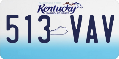 KY license plate 513VAV
