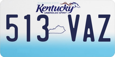 KY license plate 513VAZ