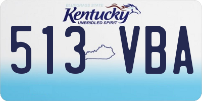 KY license plate 513VBA