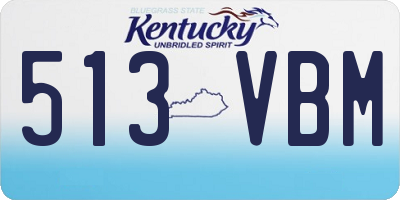 KY license plate 513VBM