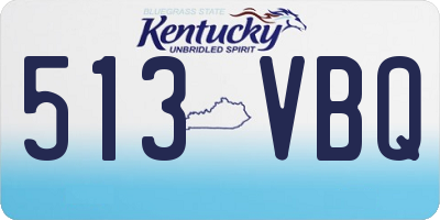 KY license plate 513VBQ