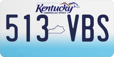 KY license plate 513VBS