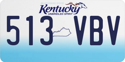 KY license plate 513VBV