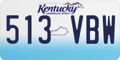 KY license plate 513VBW