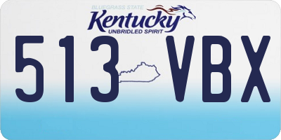 KY license plate 513VBX