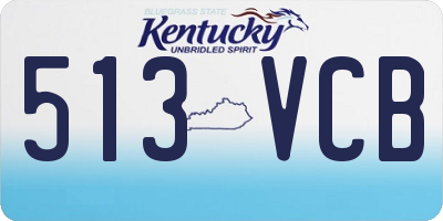 KY license plate 513VCB