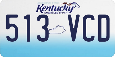 KY license plate 513VCD