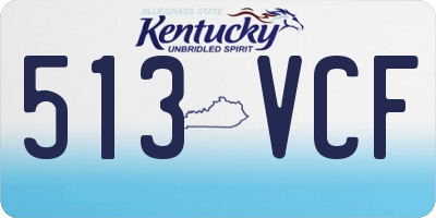 KY license plate 513VCF