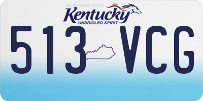 KY license plate 513VCG