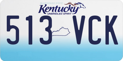 KY license plate 513VCK