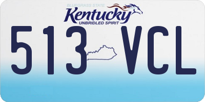 KY license plate 513VCL