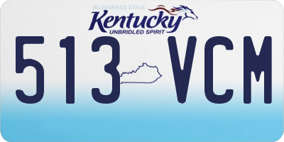 KY license plate 513VCM